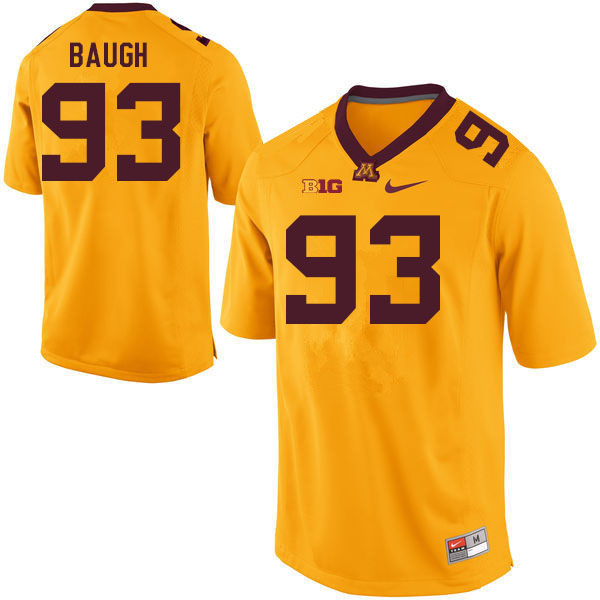 Men #93 Kyler Baugh Minnesota Golden Gophers College Football Jerseys Sale-Gold